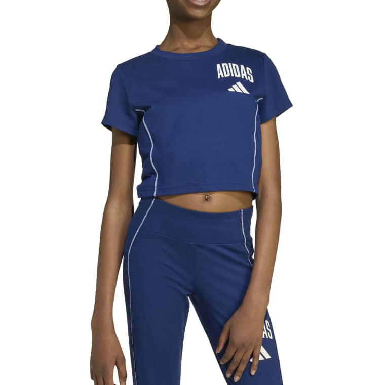 Adidas Blusa JM3855 INF JG GL COL Dark BlueWhite Poliester -1-